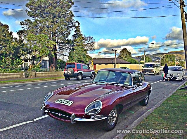 Jaguar E-Type spotted in Christchurch, New Zealand