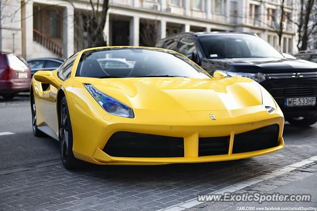 Ferrari 488 GTB spotted in Warsaw, Poland