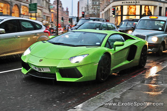 Lamborghini Aventador spotted in London, United Kingdom