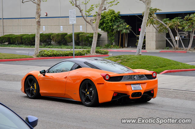 Ferrari 458 Italia spotted in Santa Ana, California