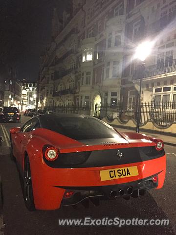 Ferrari 458 Italia spotted in London, United Kingdom