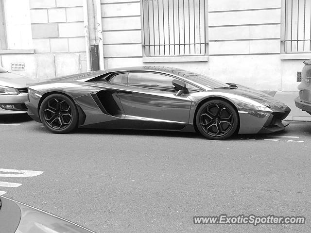 Lamborghini Aventador spotted in Paris, France