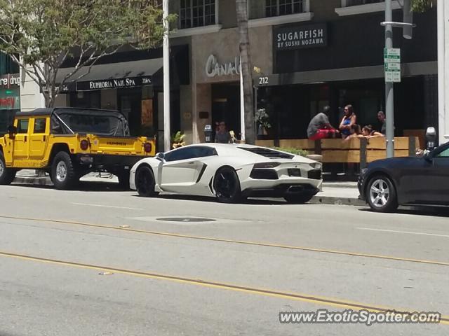 Lamborghini Aventador spotted in Beverly Hills, California