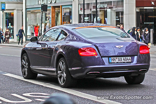 Bentley Continental spotted in London, United Kingdom