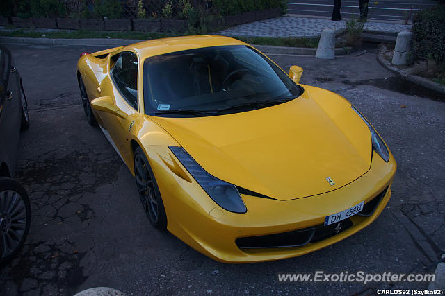 Ferrari 458 Italia spotted in Warsaw, Poland