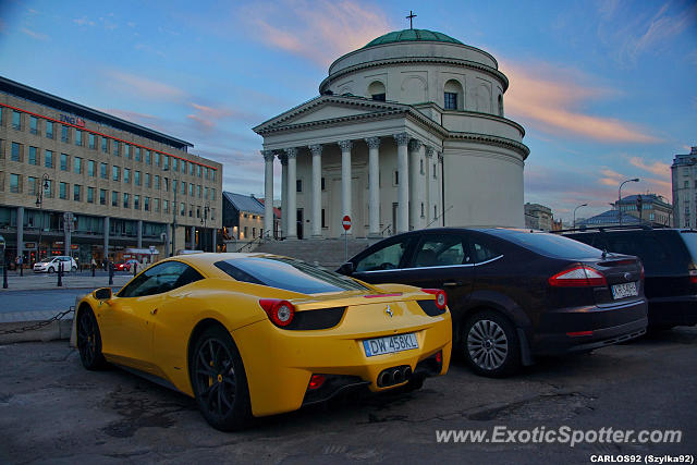 Ferrari 458 Italia spotted in Warsaw, Poland