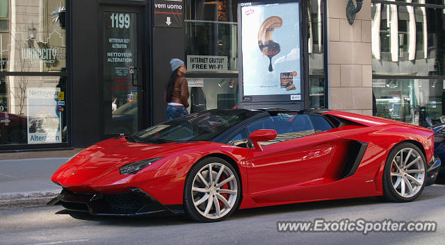 Lamborghini Aventador spotted in Montreal, Canada