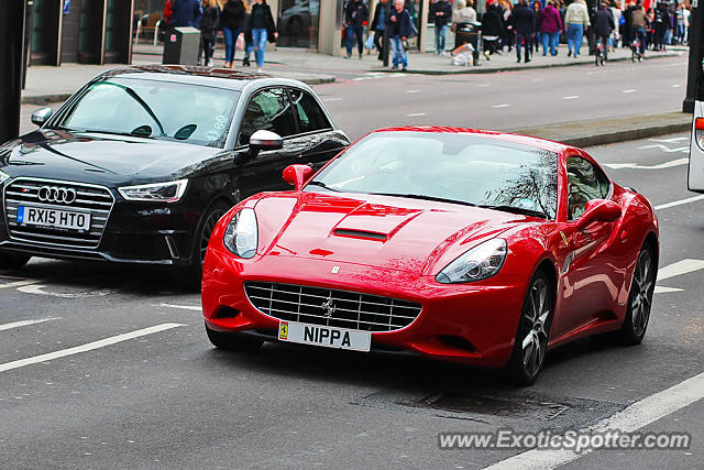 Ferrari California spotted in London, United Kingdom