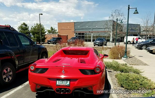 Ferrari 458 Italia spotted in Highlands ranch, Colorado