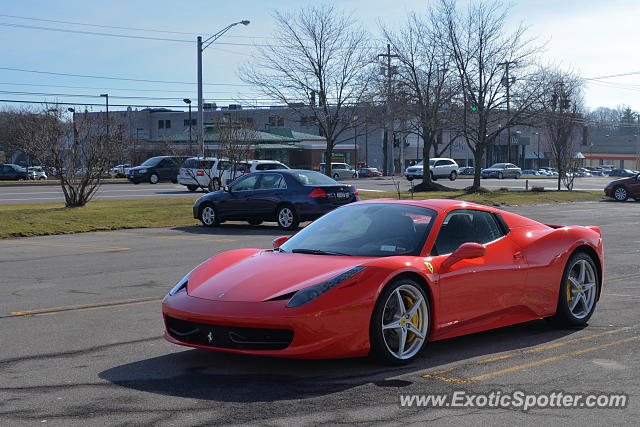 Ferrari 458 Italia spotted in Pittsford, New York