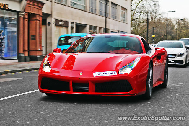 Ferrari 488 GTB spotted in London, United Kingdom