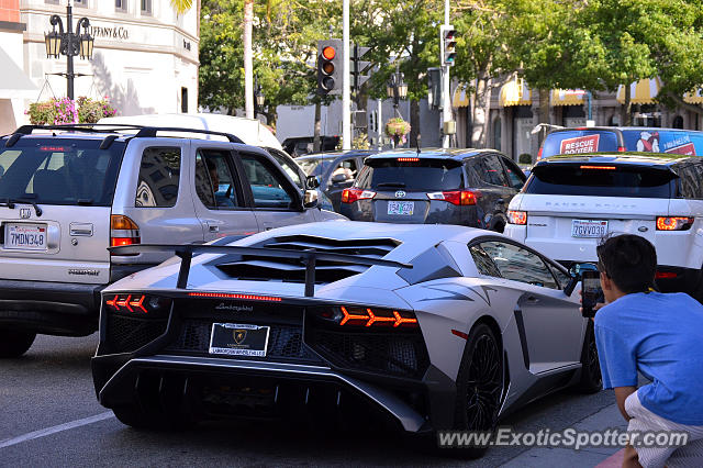 Lamborghini Aventador spotted in Beverly Hills, California