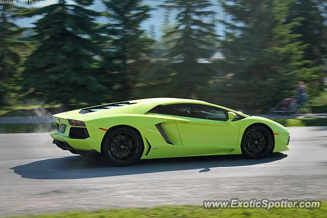 Lamborghini Aventador spotted in Canmore, Canada