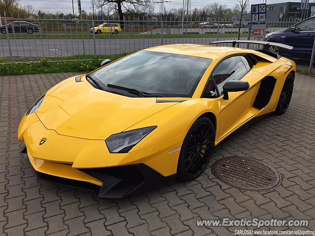 Lamborghini Aventador spotted in Warsaw, Poland