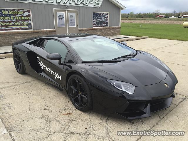 Lamborghini Aventador spotted in Saint Johns, Michigan