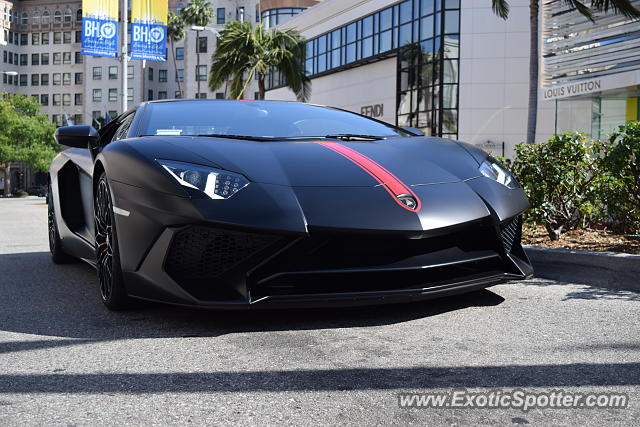 Lamborghini Aventador spotted in Beverly Hills, California