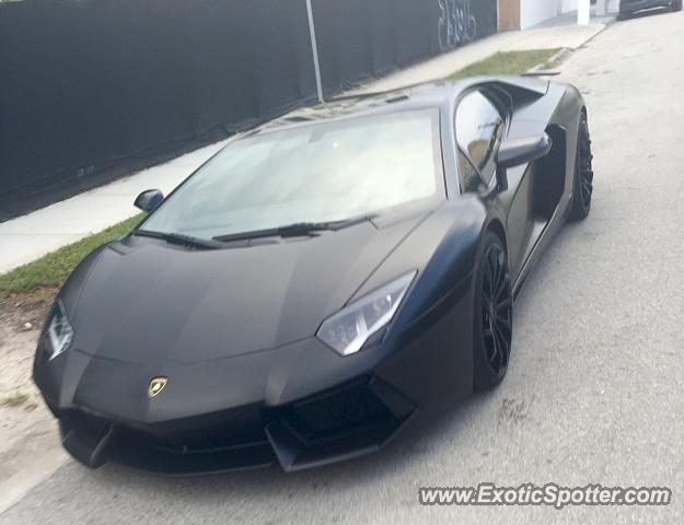 Lamborghini Aventador spotted in Miami, Florida