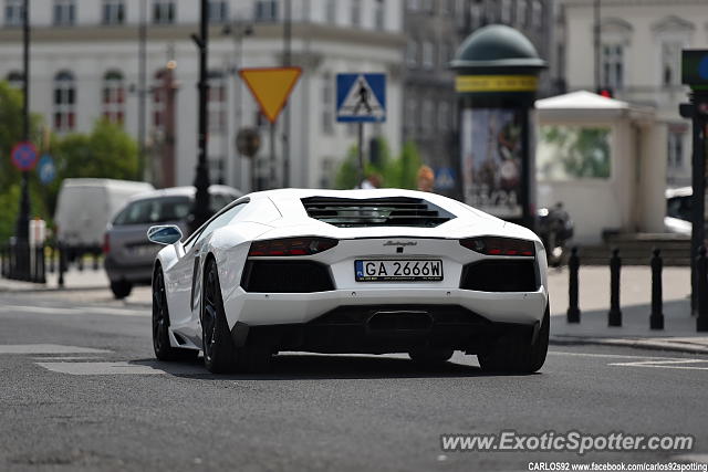 Lamborghini Aventador spotted in Warsaw, Poland