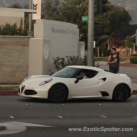 Alfa Romeo 4C spotted in Pasadena, California