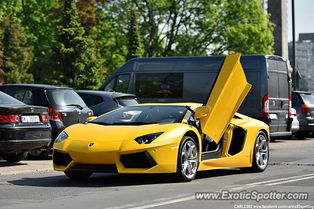 Lamborghini Aventador spotted in Warsaw, Poland