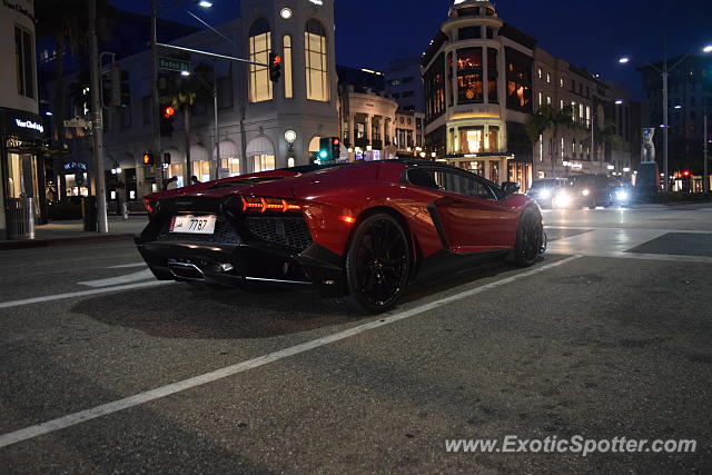 Lamborghini Aventador spotted in Beverly Hills, California