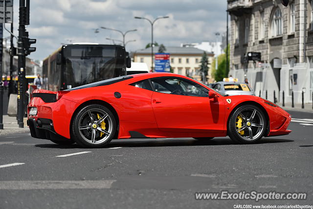 Ferrari 458 Italia spotted in Warsaw, Poland