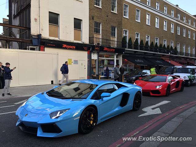 Lamborghini Aventador spotted in London, United Kingdom