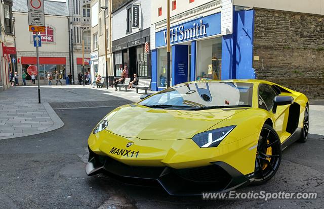 Lamborghini Aventador spotted in Douglas, United Kingdom