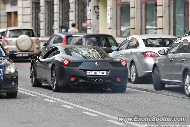 Ferrari 458 Italia spotted in Warsaw, Poland