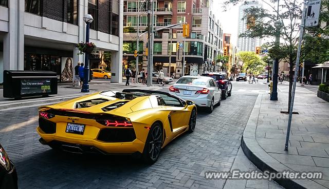 Lamborghini Aventador spotted in Toronto, Ontario, Canada