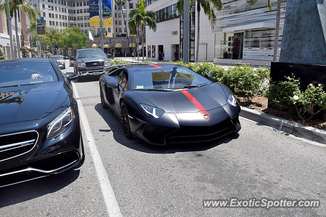 Lamborghini Aventador spotted in Beverly Hills, California