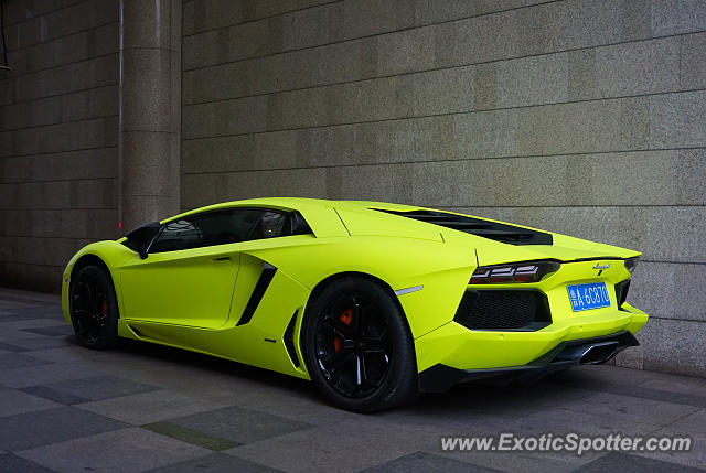 Lamborghini Aventador spotted in Shanghai, China