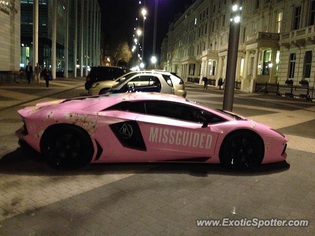 Lamborghini Aventador spotted in London, United Kingdom