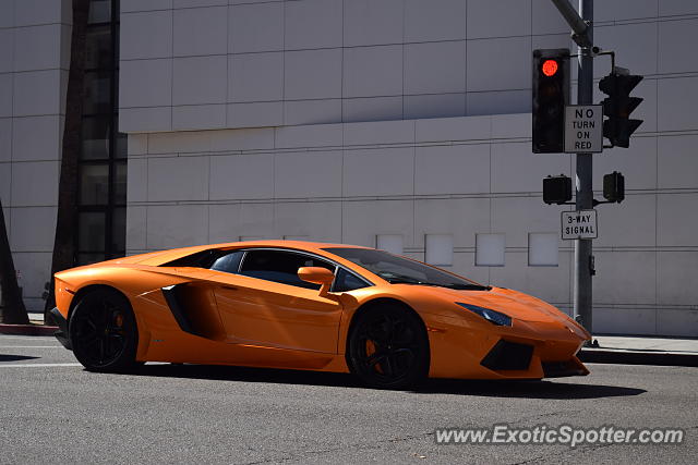 Lamborghini Aventador spotted in Beverly Hills, California