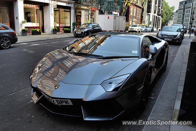 Lamborghini Aventador spotted in London, United Kingdom