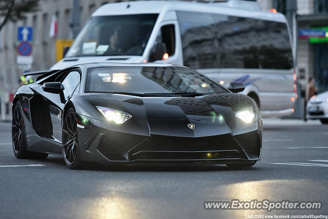 Lamborghini Aventador spotted in Warsaw, Poland