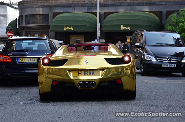 Ferrari 458 Italia spotted in London, United Kingdom