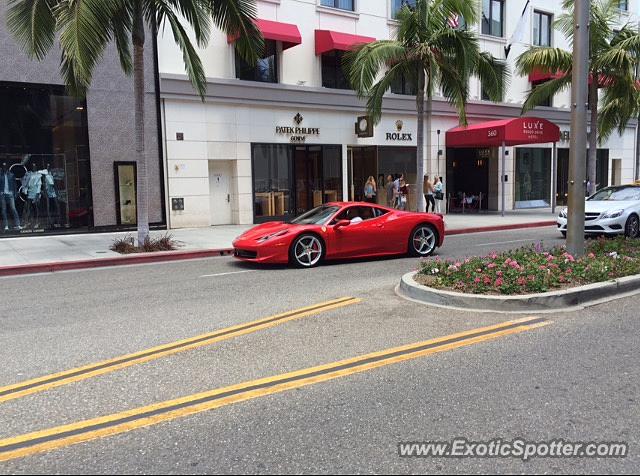 Ferrari 458 Italia spotted in Beverly Hills, California