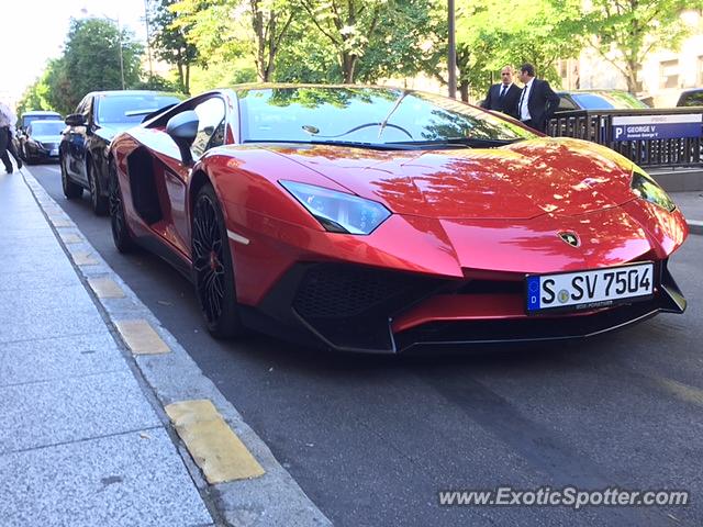 Lamborghini Aventador spotted in Paris, France