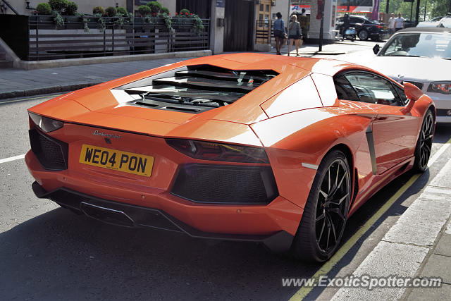 Lamborghini Aventador spotted in London, United Kingdom