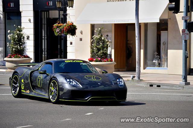 Porsche 918 Spyder spotted in Beverly Hills, California