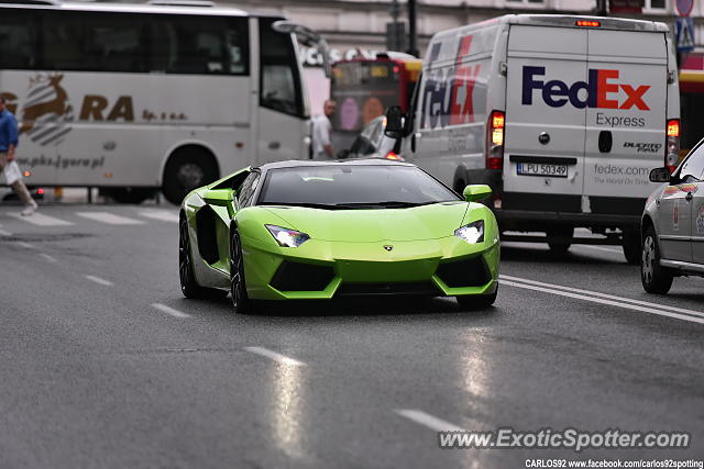 Lamborghini Aventador spotted in Warsaw, Poland