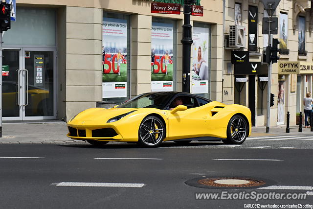 Ferrari 488 GTB spotted in Warsaw, Poland