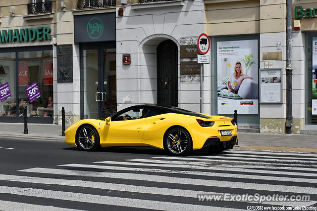 Ferrari 488 GTB spotted in Warsaw, Poland