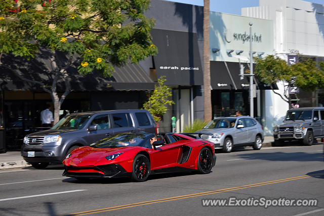 Lamborghini Aventador spotted in Beverly Hills, California