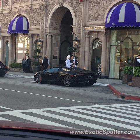 Lamborghini Aventador spotted in Beverly Hills, California