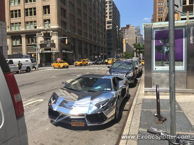 Lamborghini Aventador spotted in New York City, New York