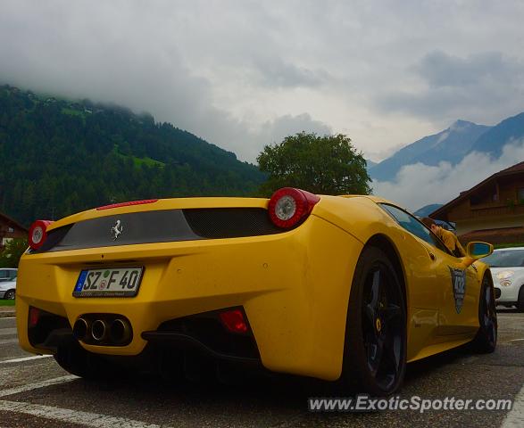 Ferrari 458 Italia spotted in Sand in taufers, Italy