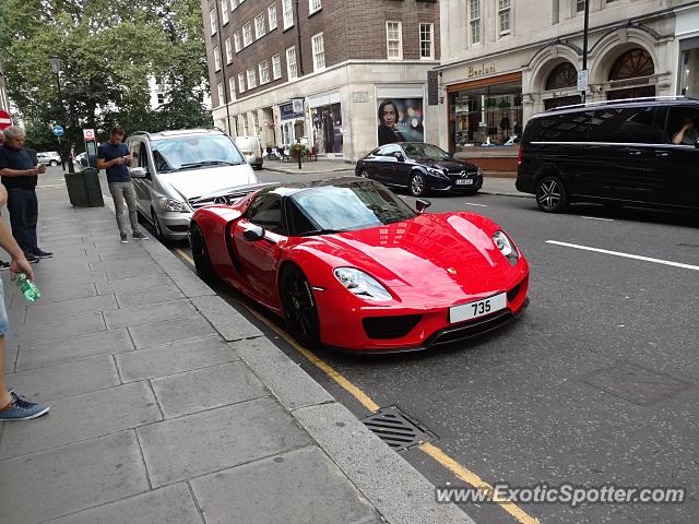 Porsche 918 Spyder spotted in London, United Kingdom