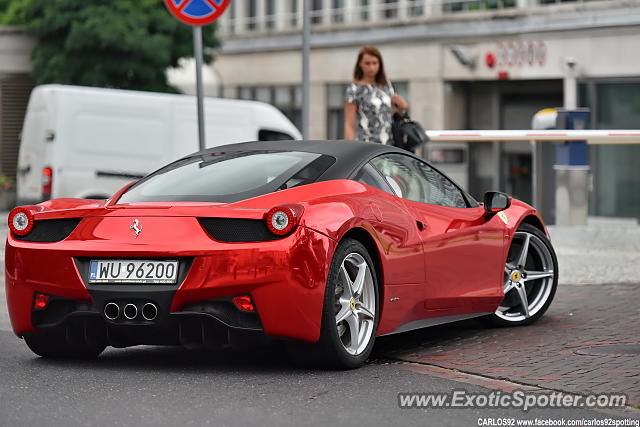 Ferrari 458 Italia spotted in Warsaw, Poland